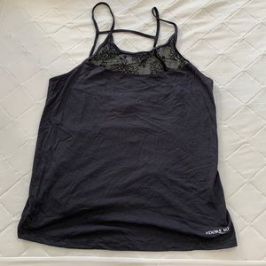 Grey lace workout tank